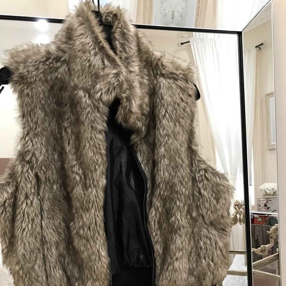 Faux fur vest